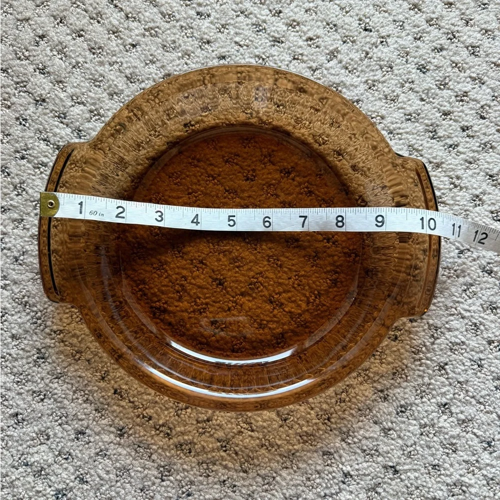 Vintage Anchor Hocking Amber Glass 9 Inch Baking Dish